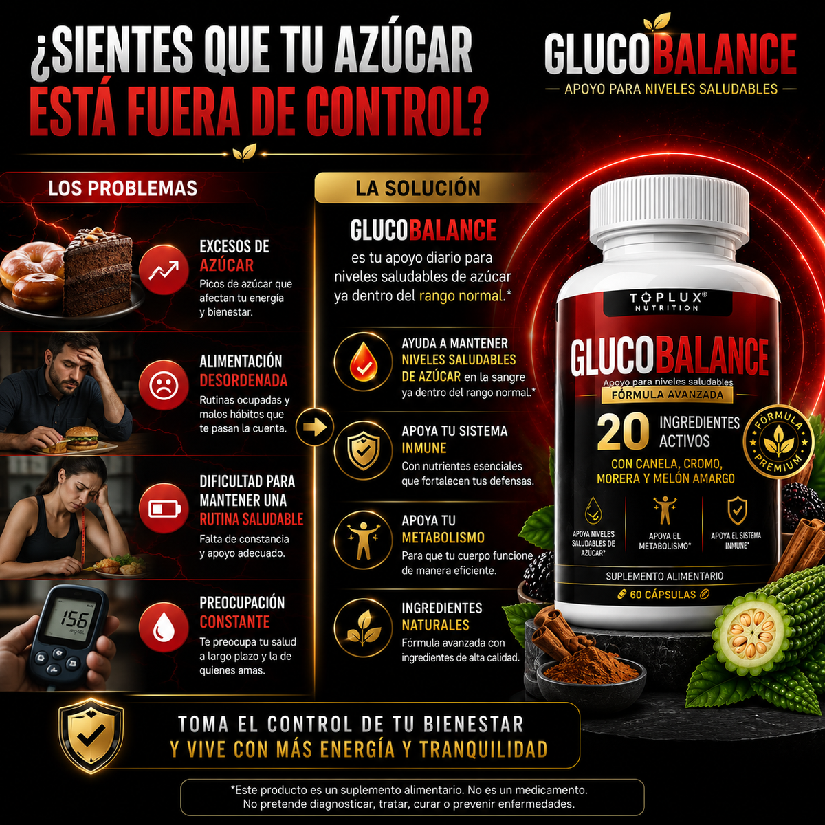 GlucoBalance — Apoyo para vivir sano